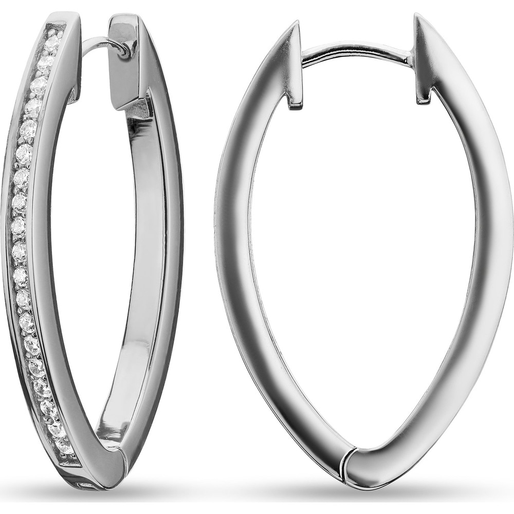 Jette Créoles 925 Argent Boucles d'oreilles