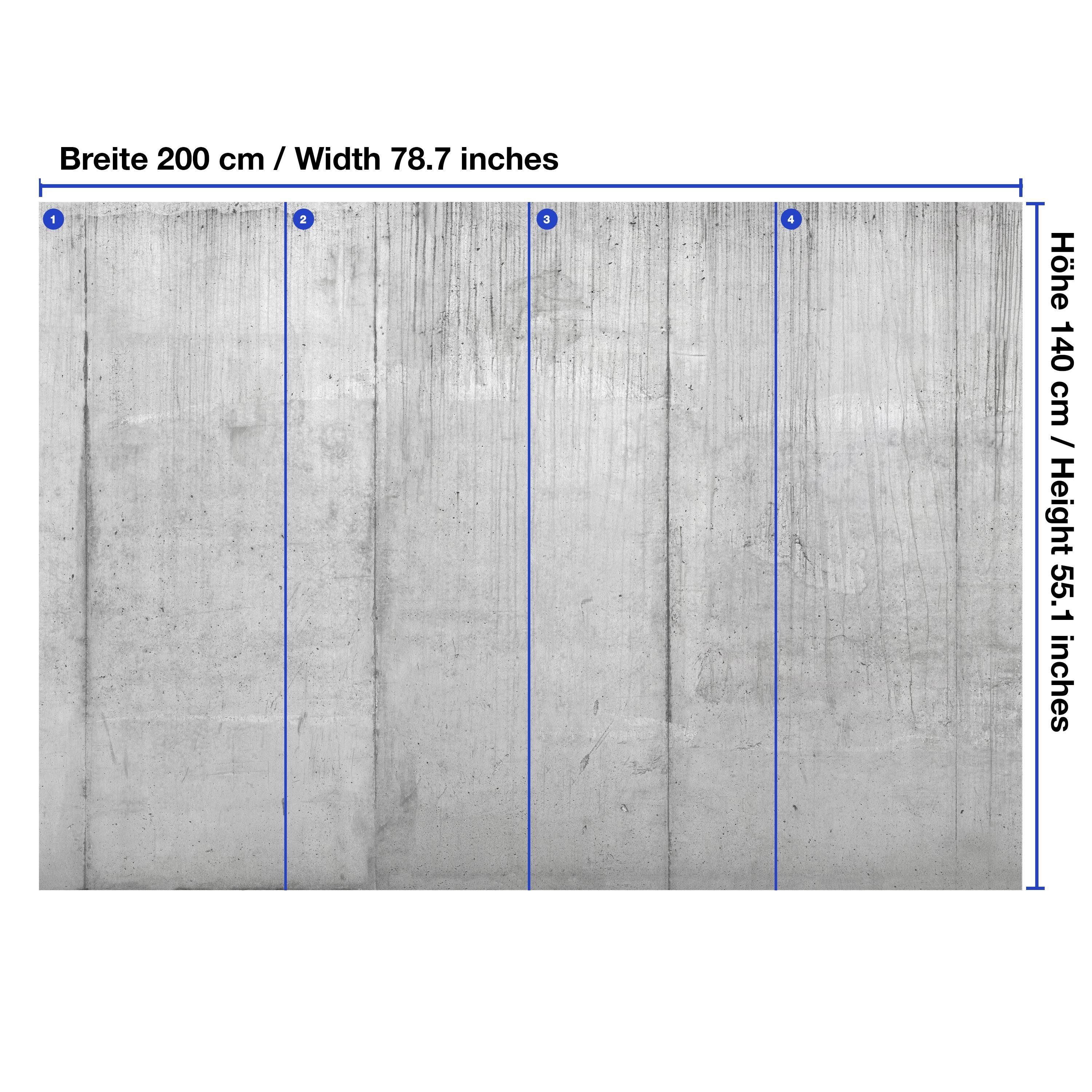 wandmotiv24 Fototapete Beton-wand Grau Rohbau, glatt, Wandtapete, Motivtapete, matt, Vliestapete, selbstklebend
