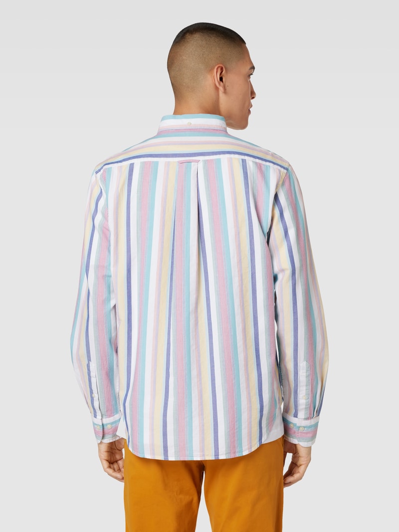 Freizeithemd mit Streifenmuster Modell 'OXFORD' in blau
