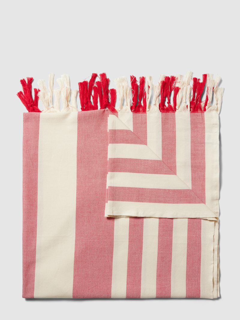 Strandtuch mit Allover-Muster Modell 'FOUTAS' in rot