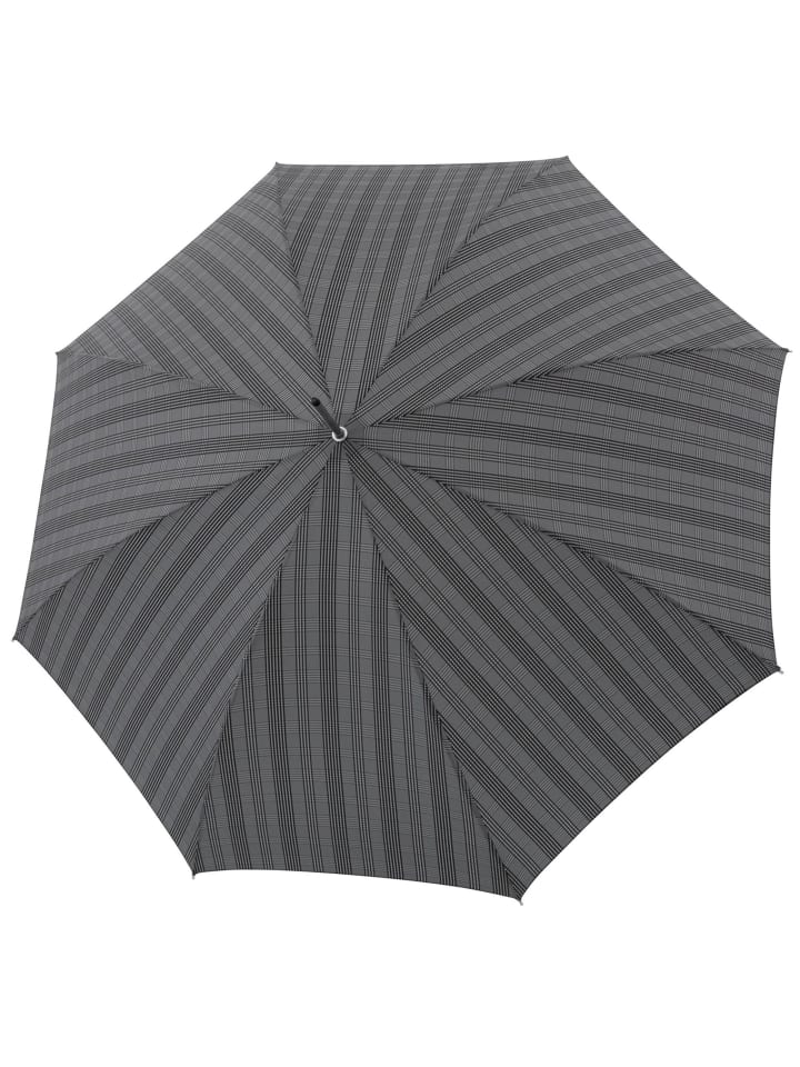 doppler Manufaktur Bretagne Kastaniengriff Stockschirm 93 cm in grau karo günstig kaufen onesize