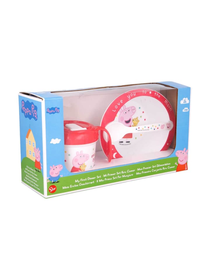 Stor 3er Set Babygeschirr Peppa Pig in bunt günstig kaufen onesize