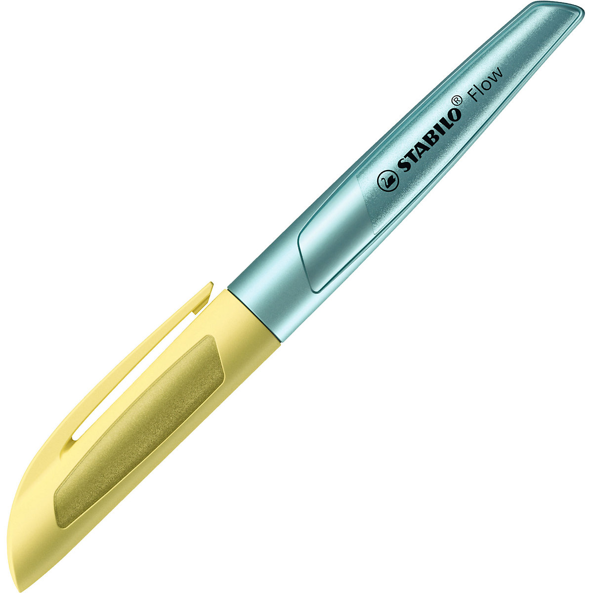 Füllhalter Flow COSMETIC M-Feder metallic blau/gelb, inkl. Patrone