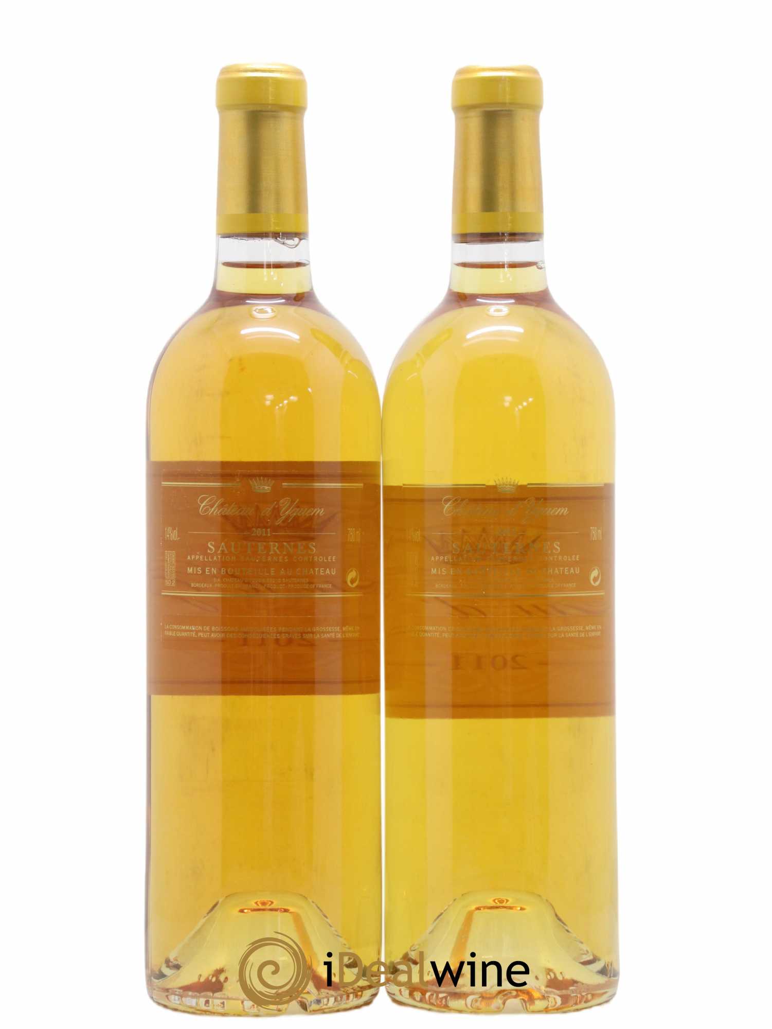 Château d'Yquem 1er Cru Classé Supérieur  2011 - Lot de 2 Bouteilles