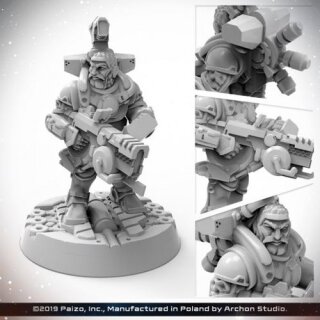 Starfinder Miniatures: Dwarf Soldier
