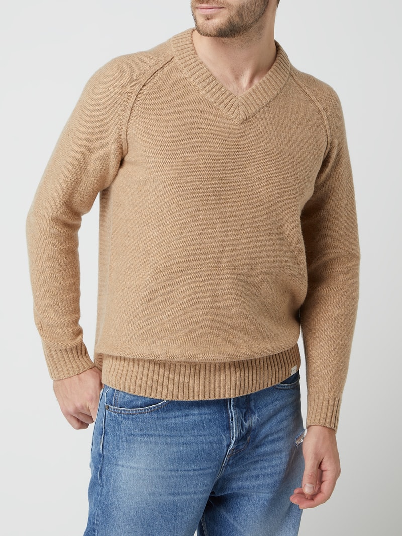 Pullover aus Wollmischung in taupe