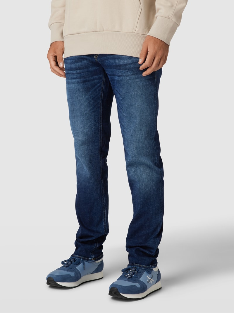 Regular Fit Jeans mit Knopfverschluss Modell 'CLARK' in jeans