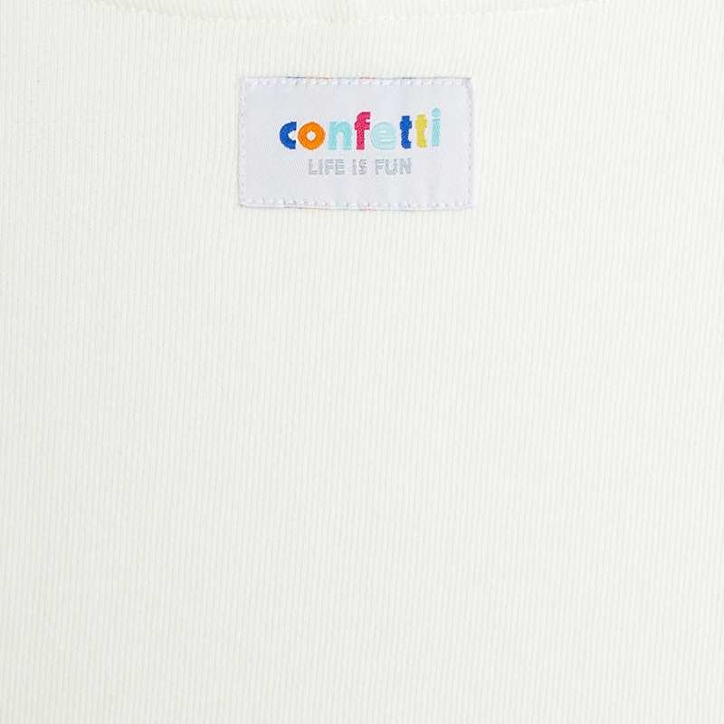 Sweat blanc CONFETTI pigments naturels mixte