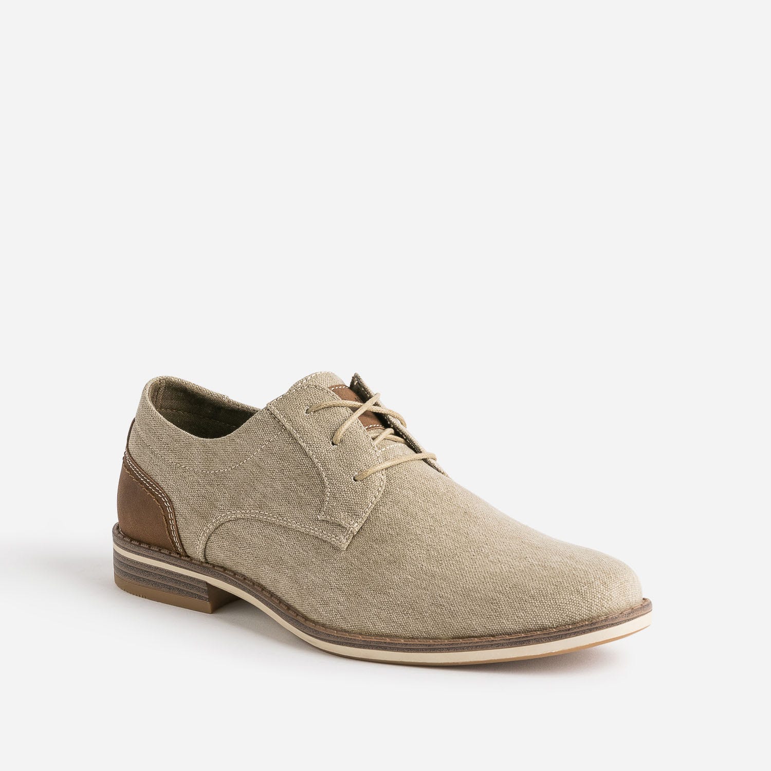 Derby beige en textile chiné