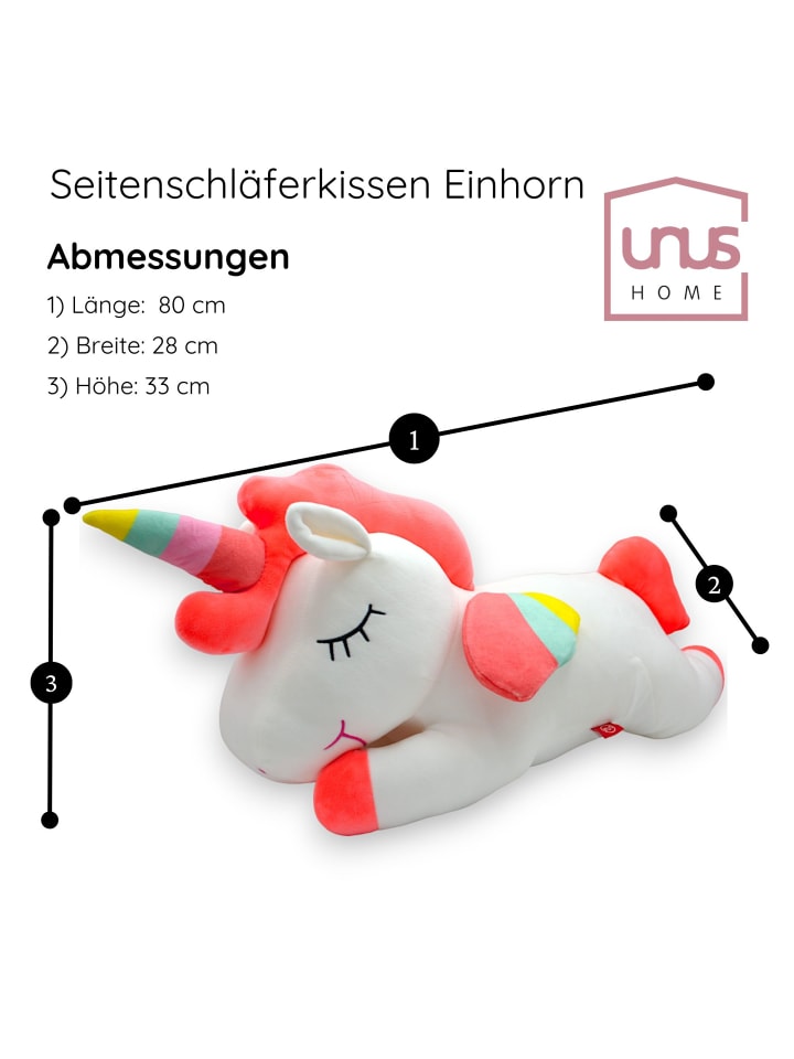 UNUS Seitenschläferkissen Einhorn Kissen in Rosa günstig kaufen