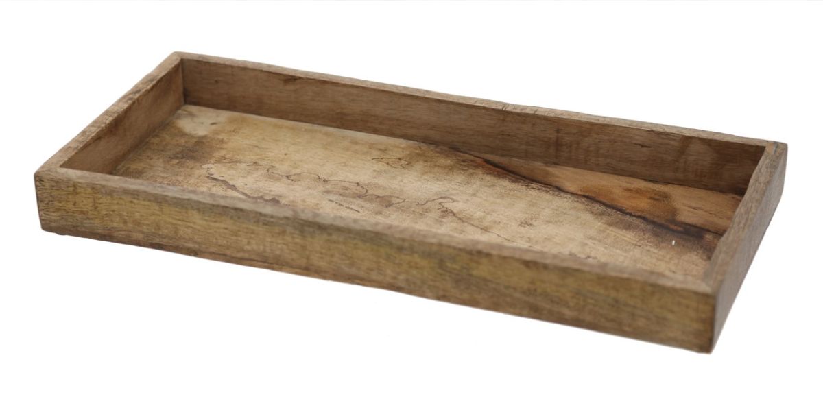 Deko-Tablett Mangoholz 40 x 18 cm