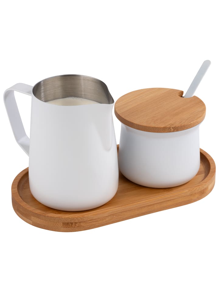 APS Milch- und Zuckerset in weiß, L: 19 cm, B: 10 cm, H: 10 cm, Ø 8 cm günstig kaufen onesize