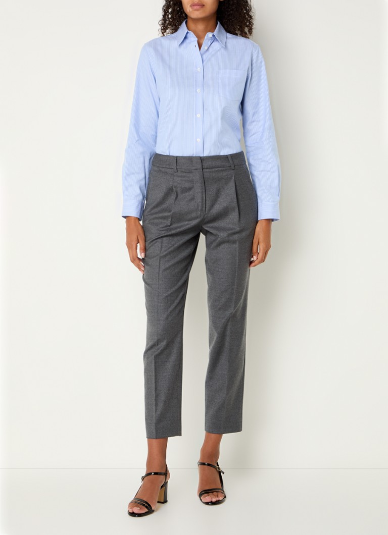 Pantaloni drepți cu talie înaltă de la MaxMara Caldaia, confecționați din lână virgină.