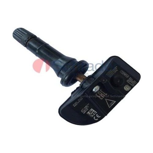 Schrader Reifendrucksensor mit Ventil aus Gummi, schwarzes Gehäuse, 433 kHz, 1 Stück - ATU