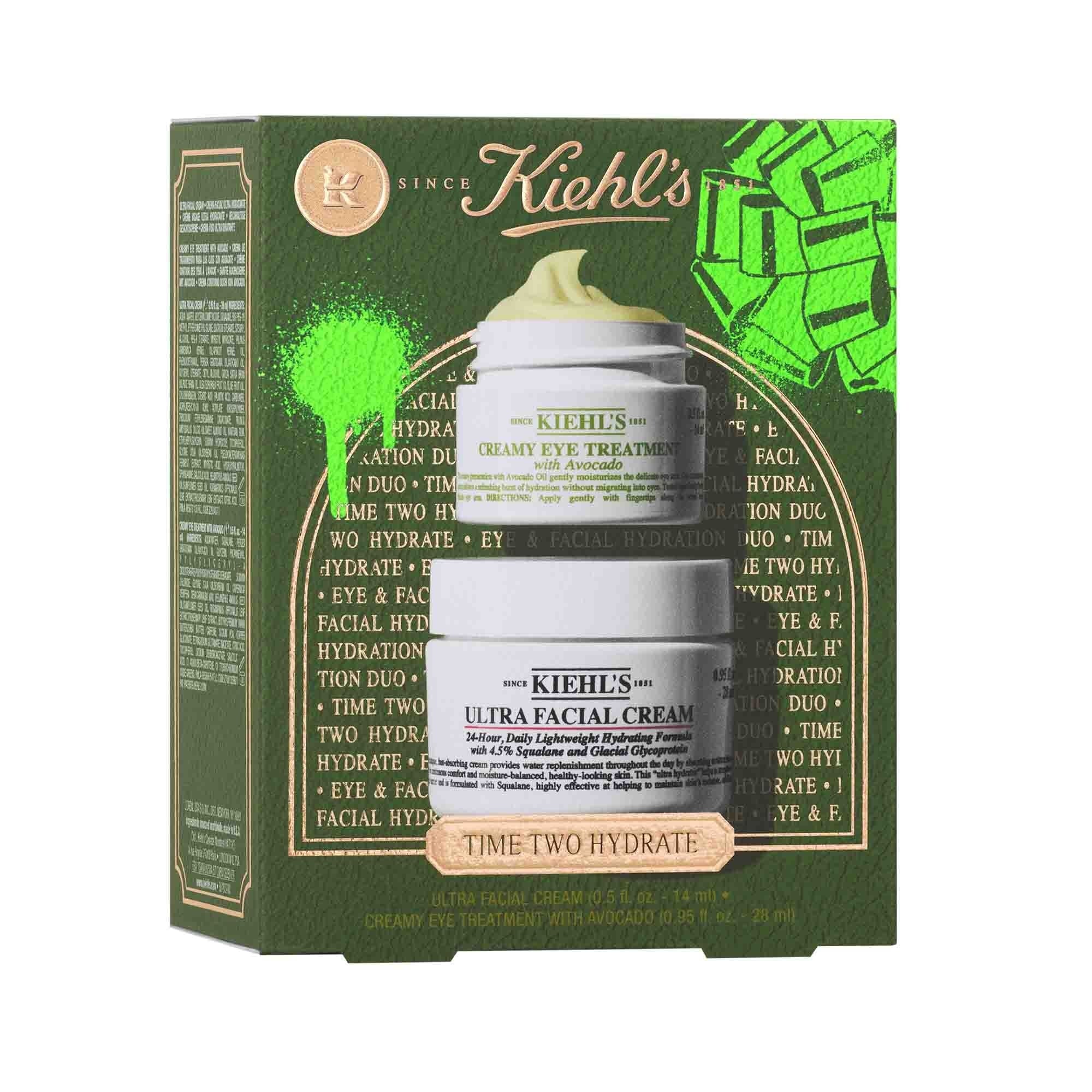 Drėkinamųjų kremų rinkinys „ULTRA HYDRATING HITS“ – drėkinamasis rinkinys, drėkinamasis dieninis kremas, drėkinamasis paakių kremas