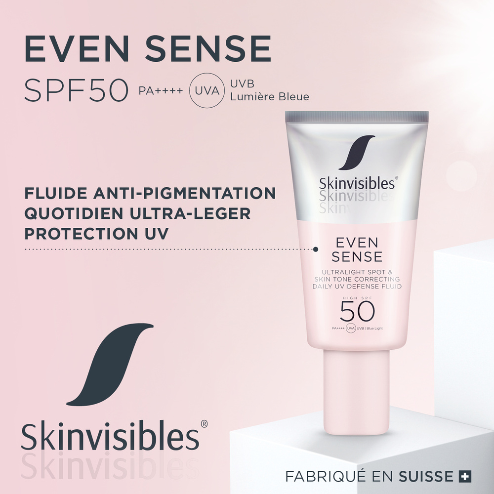 skinvisibles Skinvisibles Even Sense SPF50 50ml Fluide anti-pigmentation quotidien ultra-léger protection UV (niacinamide)