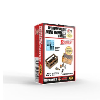 Wooden Boxs Jack Daniel's Bottles 1:24