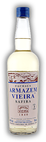 Armazem Vieira Cachaca SAFIRA Armazem Vieira Cachaca SAFIRA Ein Cachaça mit frischer Seele. Alter 3 J. - 0,7	 Liter - Vol 40%