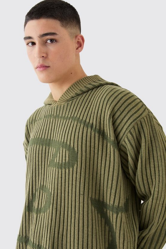 Kastiger Oversize Hoodie mit Logo