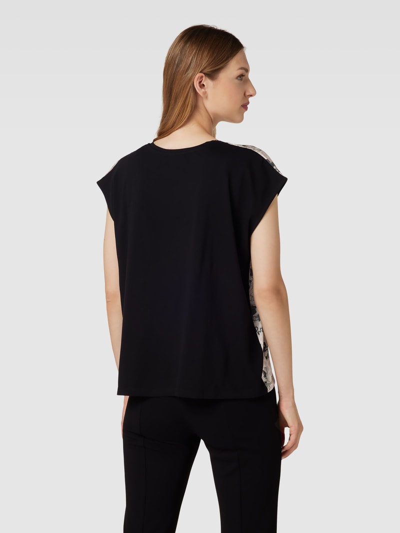 T-Shirt mit Motiv-Print in schwarz