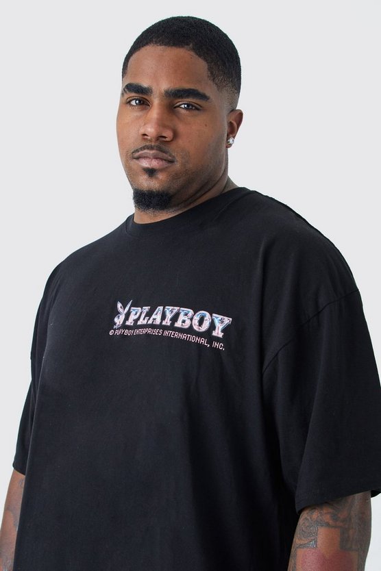 Plus T-Shirt mit lizenziertem Playboy Print