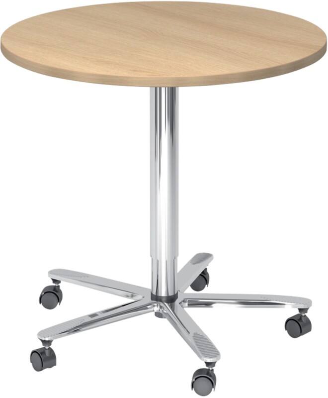 Hammerbacher Säulentisch ST08 Eiche, Silber 800 x 720 mm