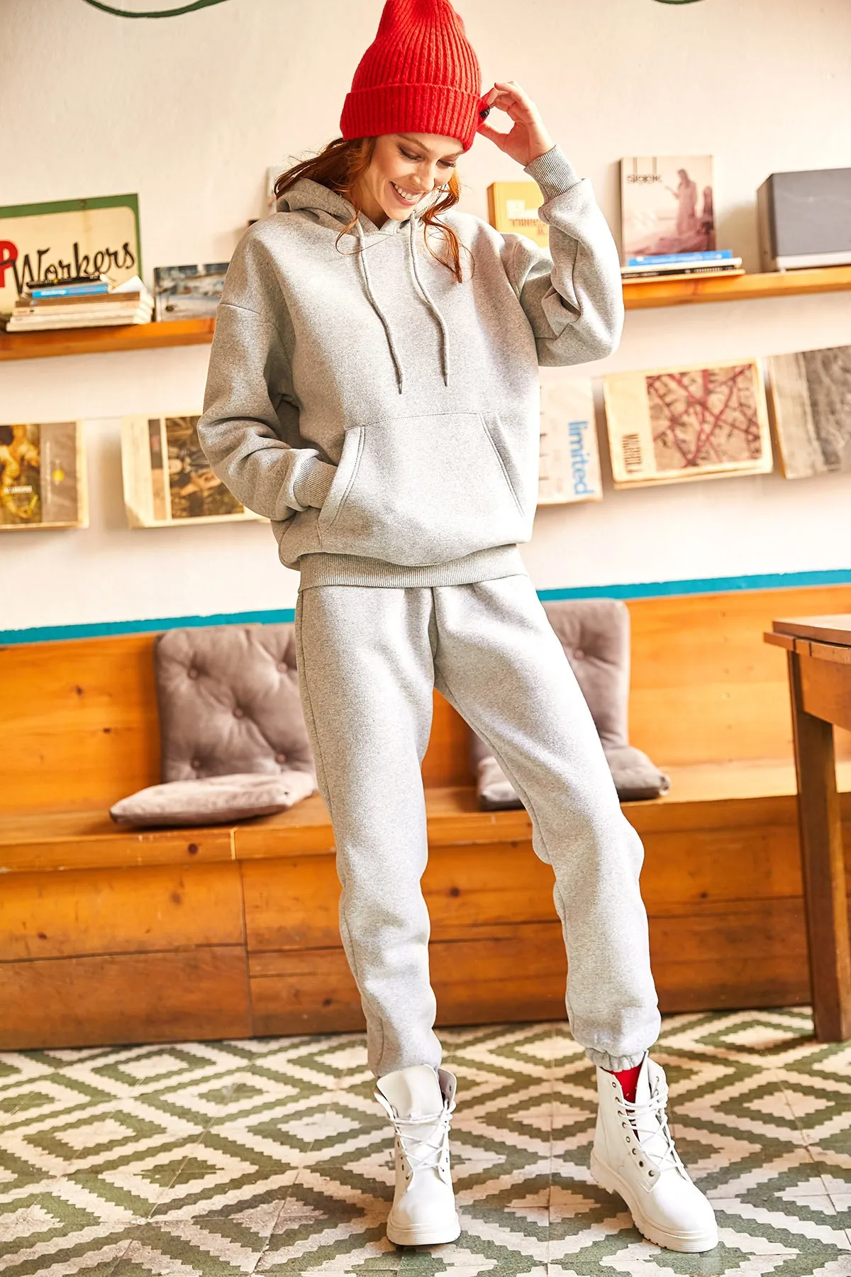 Olalook  Trainingsanzug - Grau - Oversized