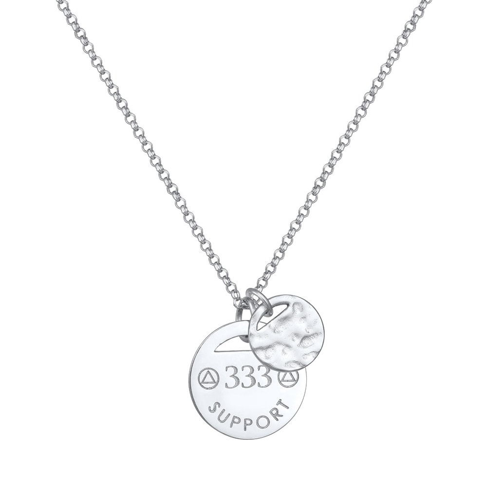 Elli Elli Collier Femmes Plaquettes Organic 333 Support en Argent Sterling 925 Bijoux
