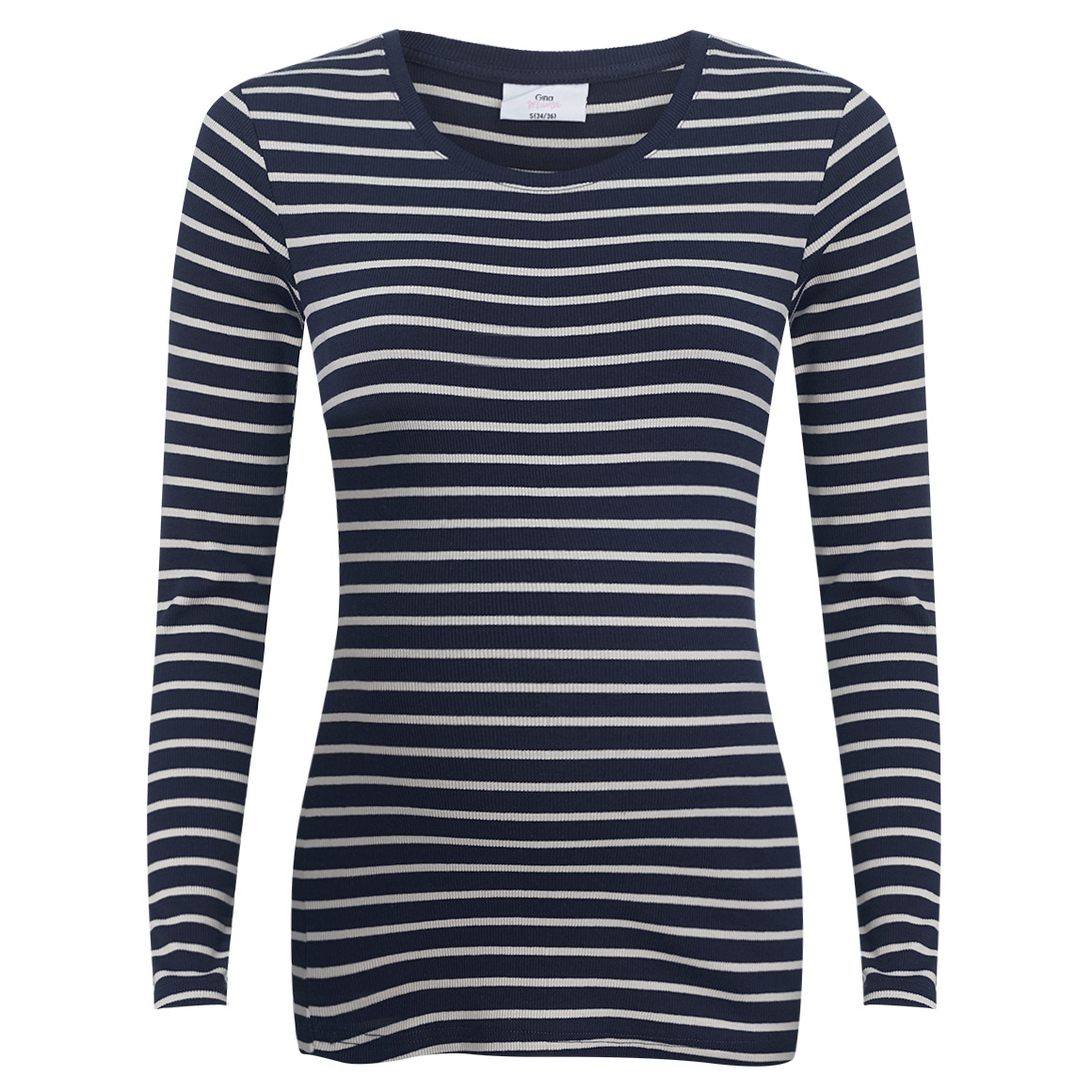 Damen Umstands-Langarmshirt im Ripp-Qualität