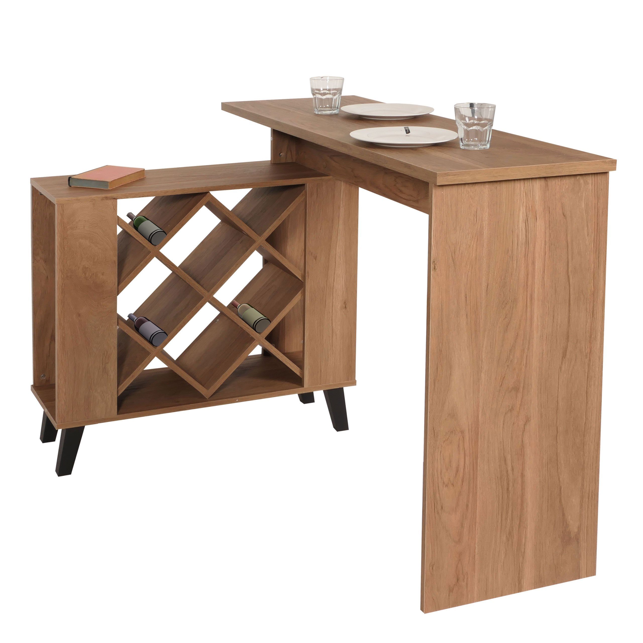 MCW Bartisch MCW-M45-B, Mit Weinregal