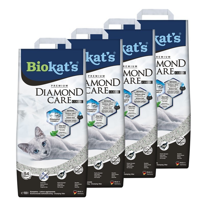 Biokat's Katzenstreu Biokat's Diamond Care Classic 4x10 l