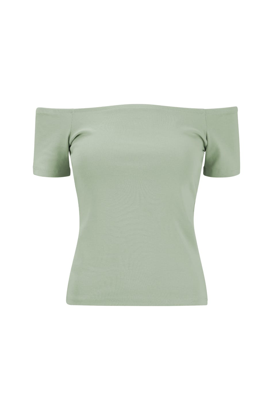 Rib off shoulder top
