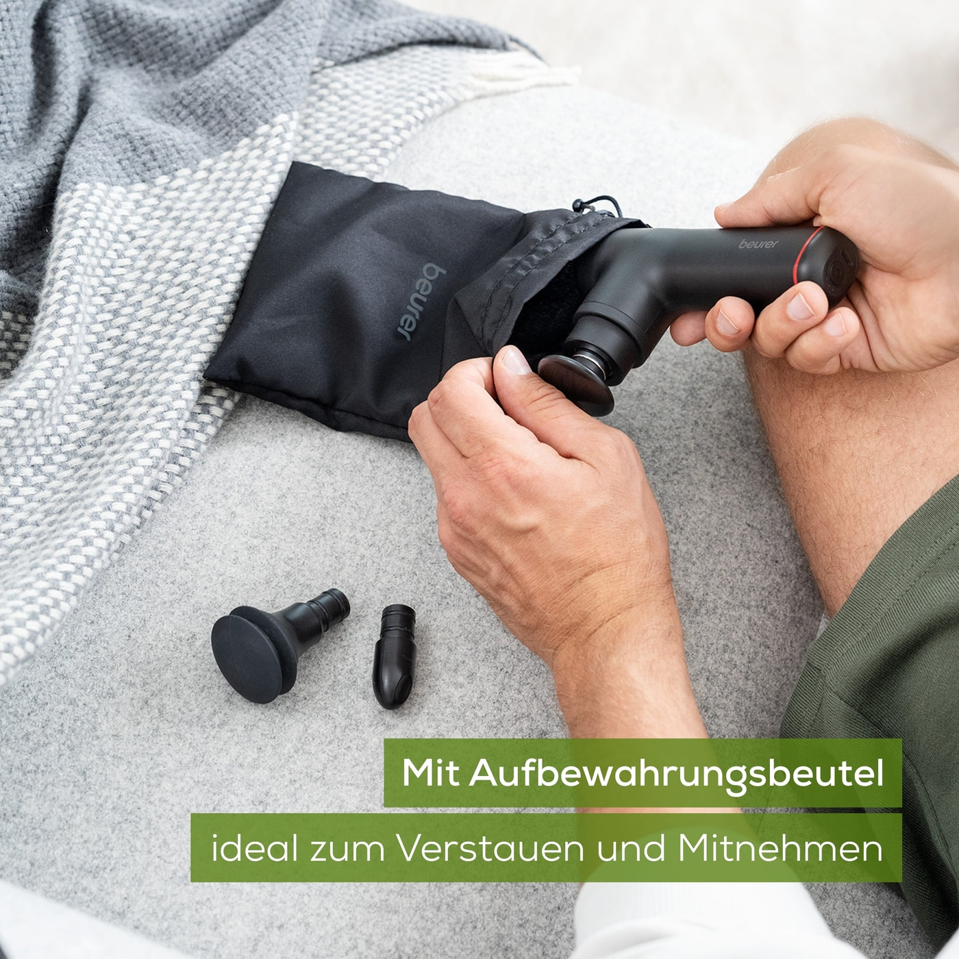 Beurer Muskelmassagegerät MG 79 Massage Gun Sensitive-Gezielte Muskelmassage zur Aktivierung und Regeneration