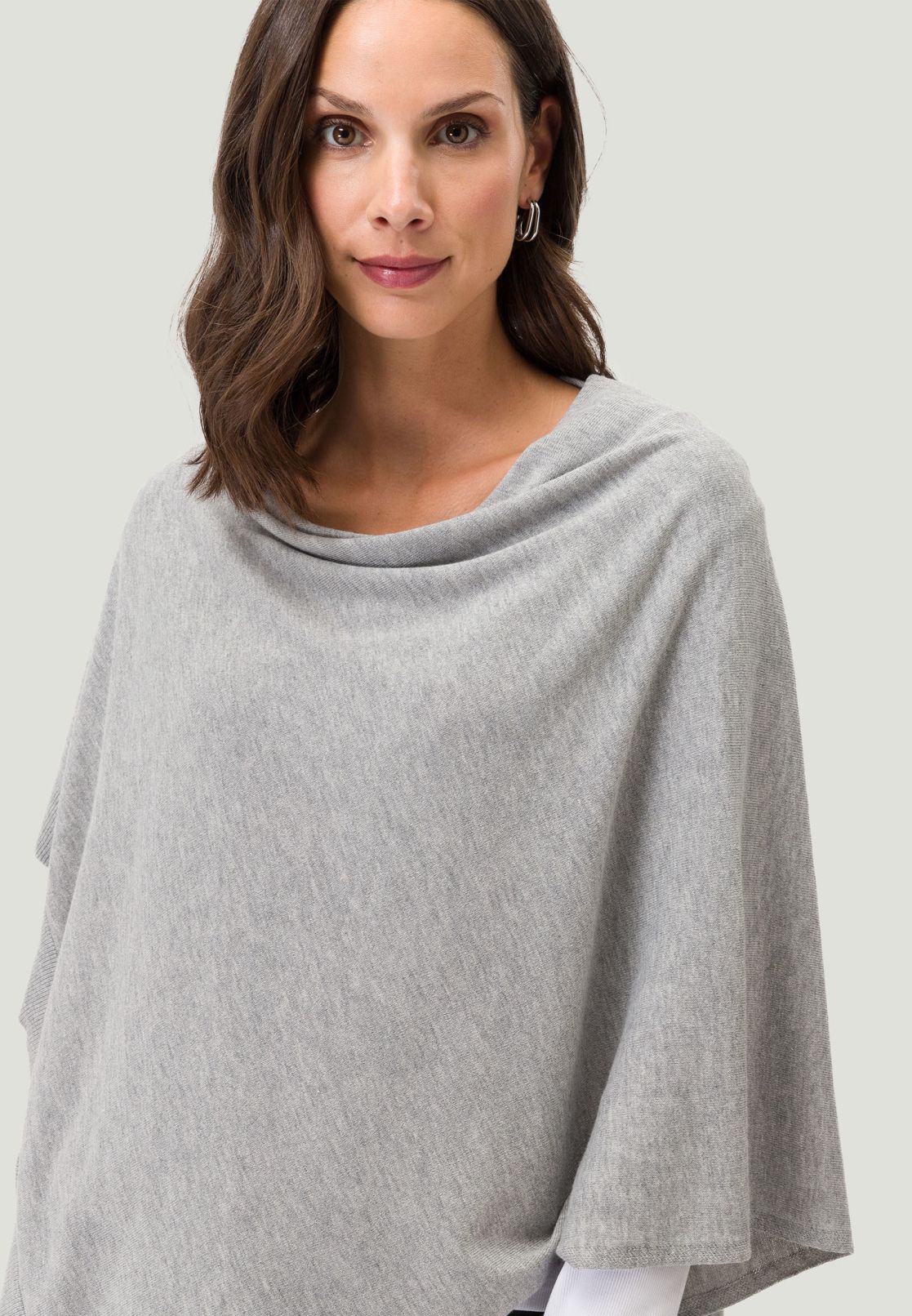 Poncho asymetrisch Feinstrick