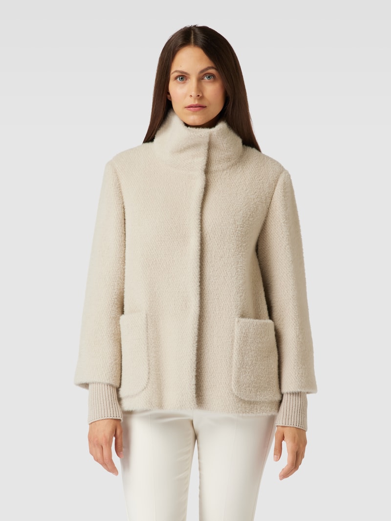 Jacke mit Stehkragen in sand