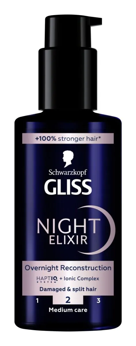 Gliss Night Elixir išsišakojusių plaukų galiukų valiklis