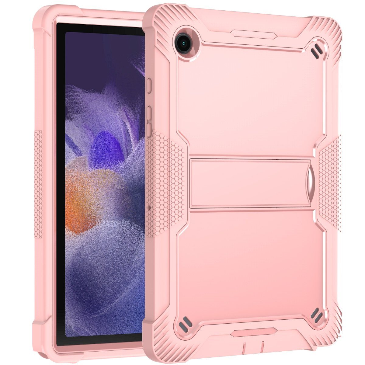 Wigento Tablet-Hülle Für Samsung Galaxy Tab A8 2021 aufstellbare Outdoor Rosa Tablet Case