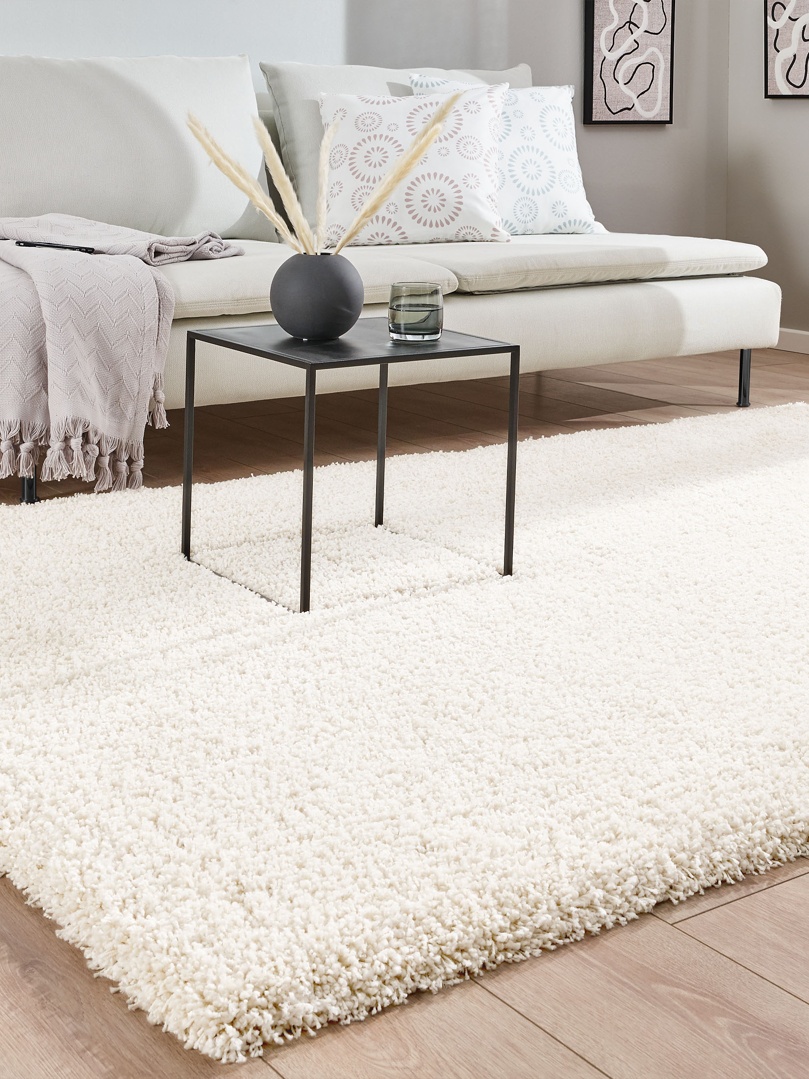 Creation Hochflor-Teppich, Weiss