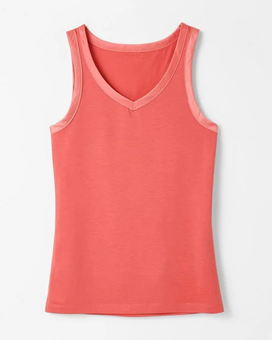 Débardeur biais satin en coton pima