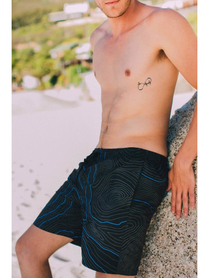 GUGGEN MOUNTAIN Badehose Linien in Blau günstig kaufen