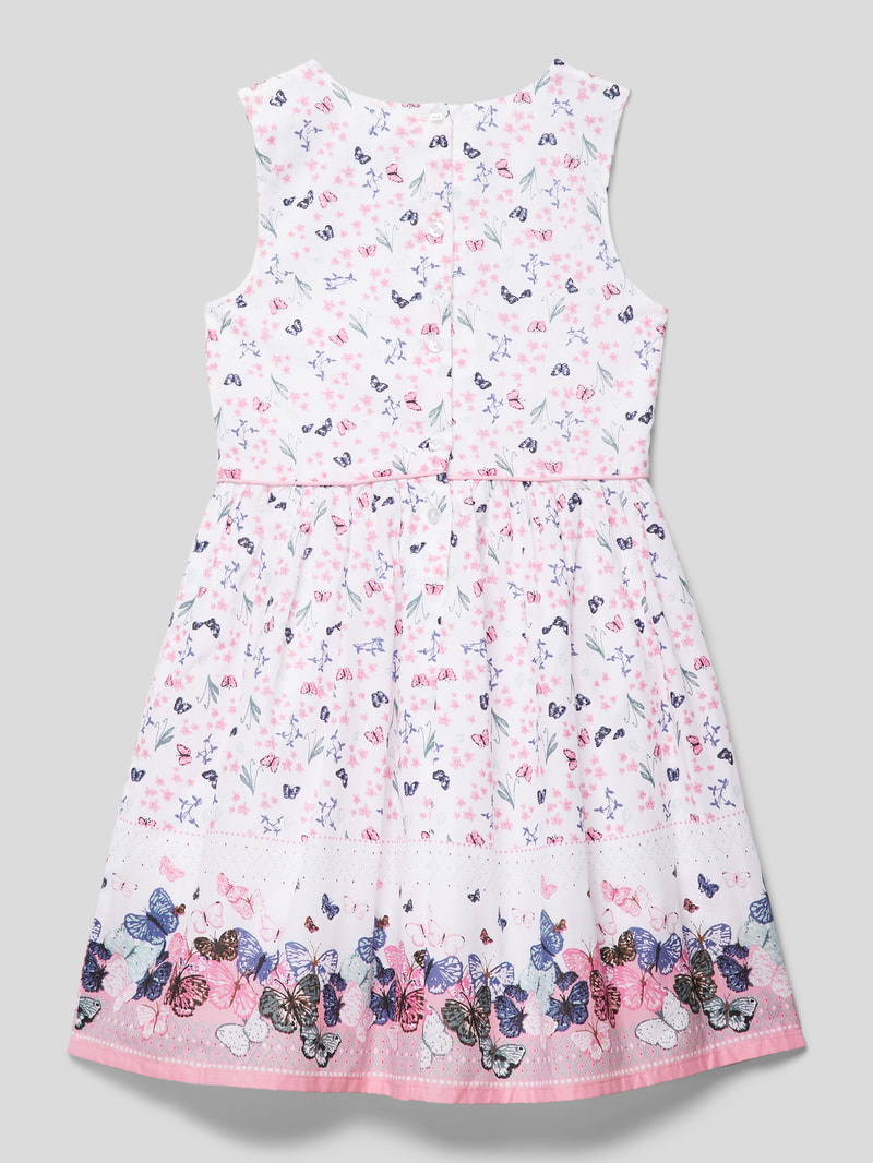 Minikleid mit Allover-Muster in hellrosa