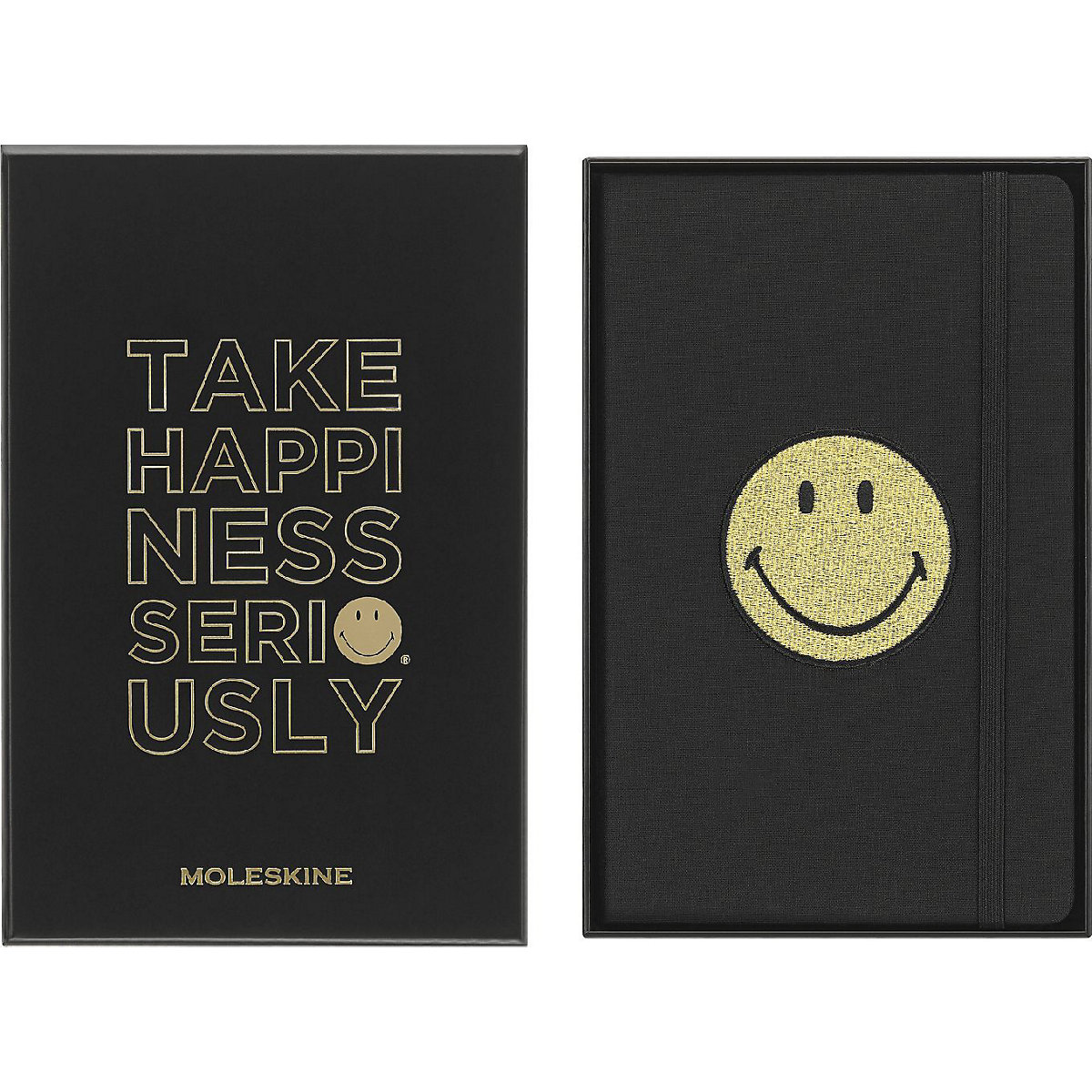 Moleskine Sammlerbox - Smiley, Notizbuch, Large/A5, Fester Einband, Liniert, Smiley Logo