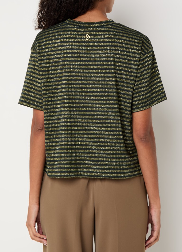 T-shirt Summum en maille fine à rayures et lurex