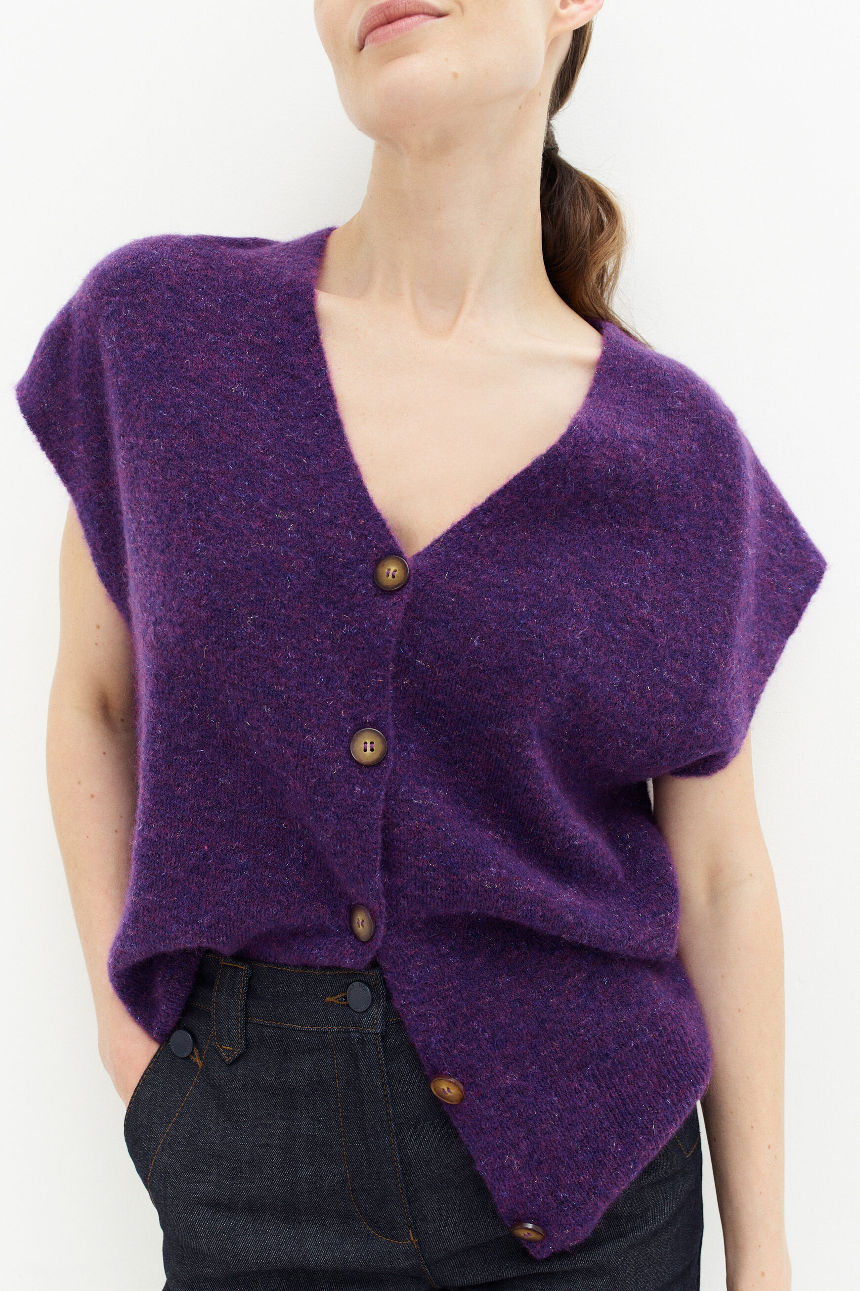 gilet melanie violet femme