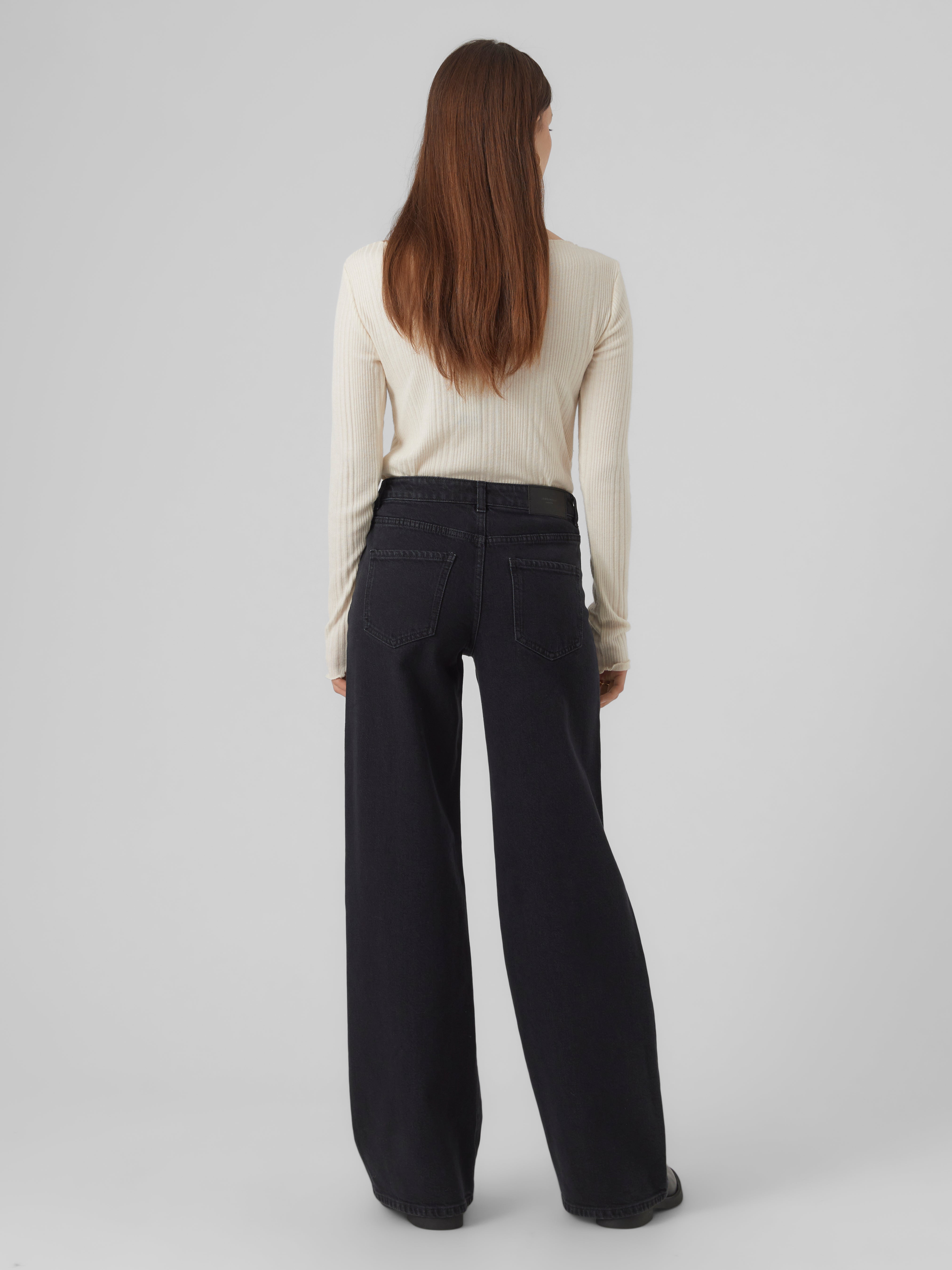 VMFAITH Niedrige Taille Weit geschnitten Jeans