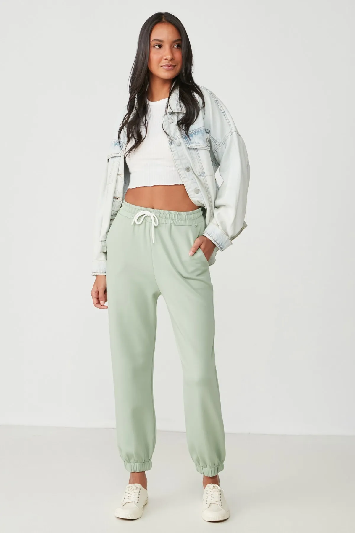C&City  Jogger Elastic Sports Jogginghose 806 Pistaziengrün