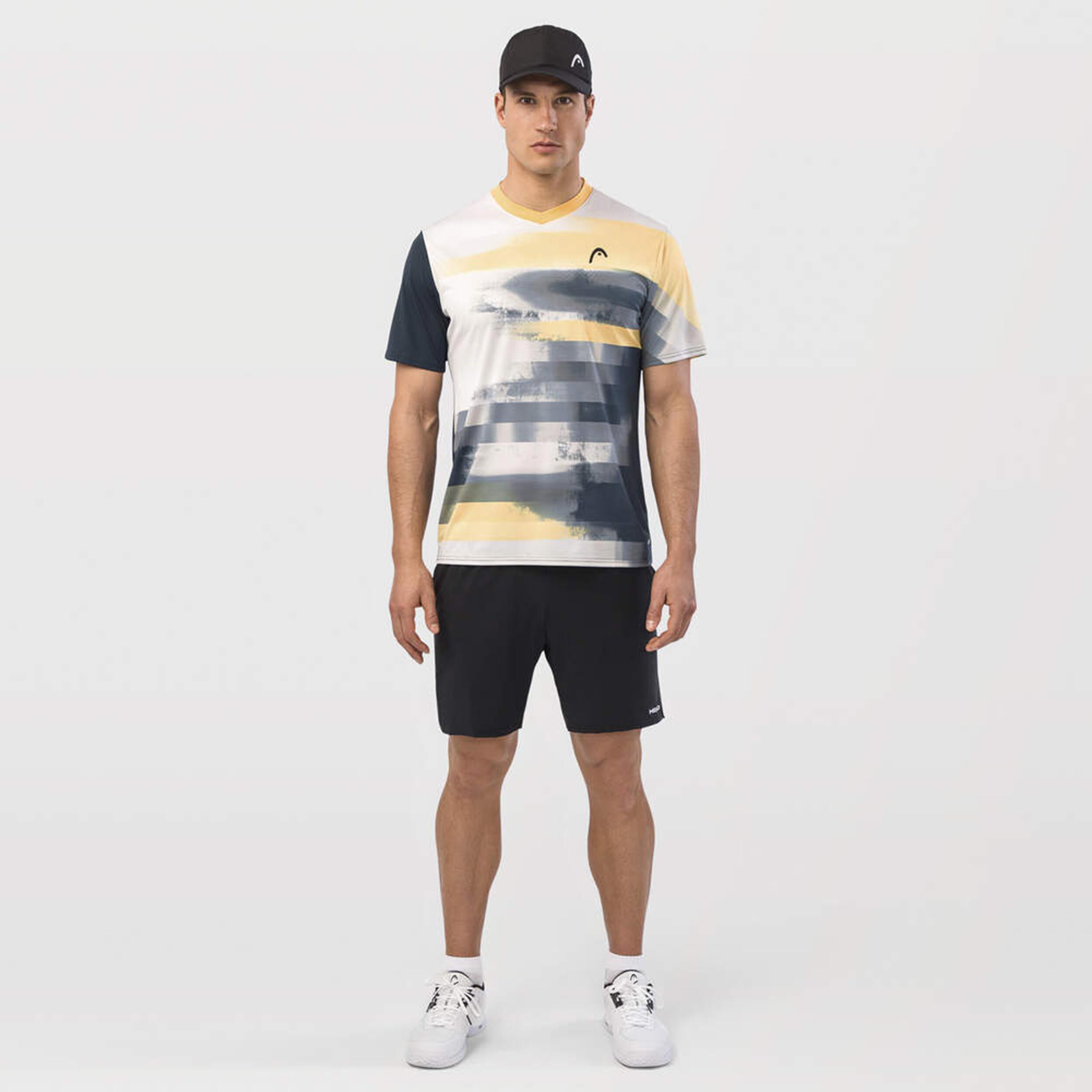 Topspin T-Shirt Herren - Goldgelb, Dunkelblau