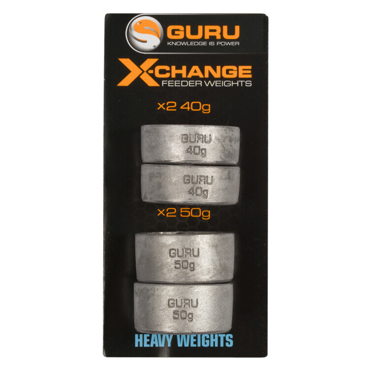Plombs pour cages feeder coup guru x-change distance feeder weights heavy (x4)
