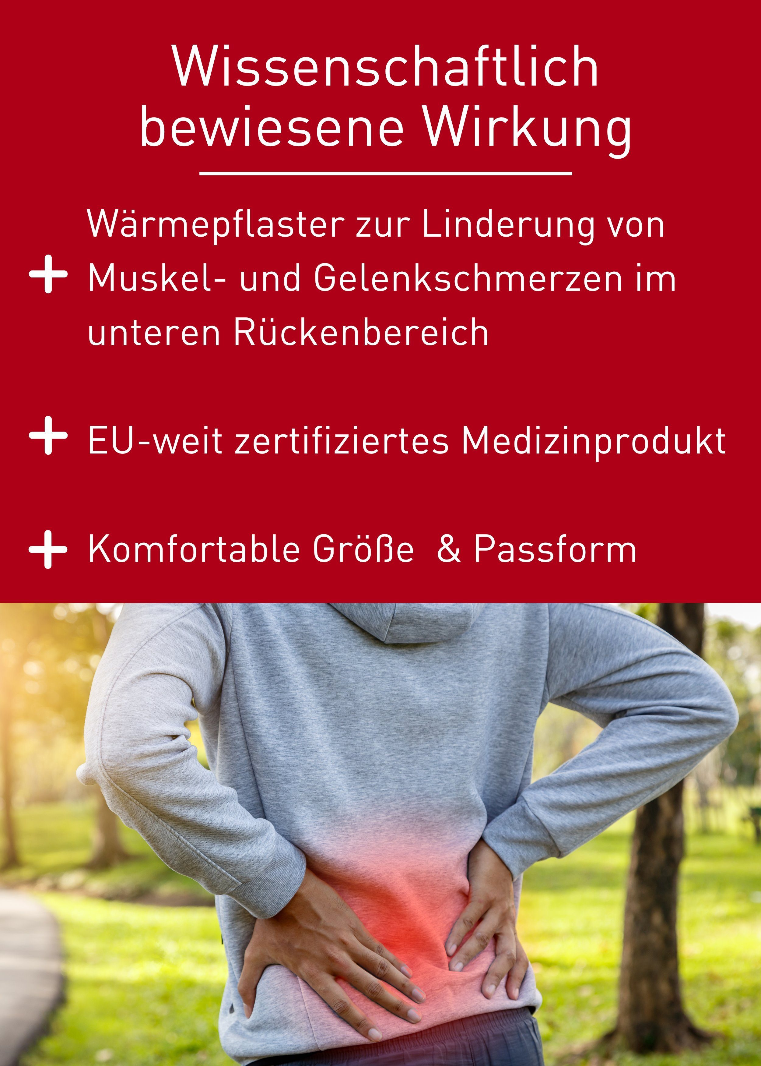 N1 Healthcare Wärmepflaster für den Rücken (4 St), 8 Stunden wohltuende Wärme