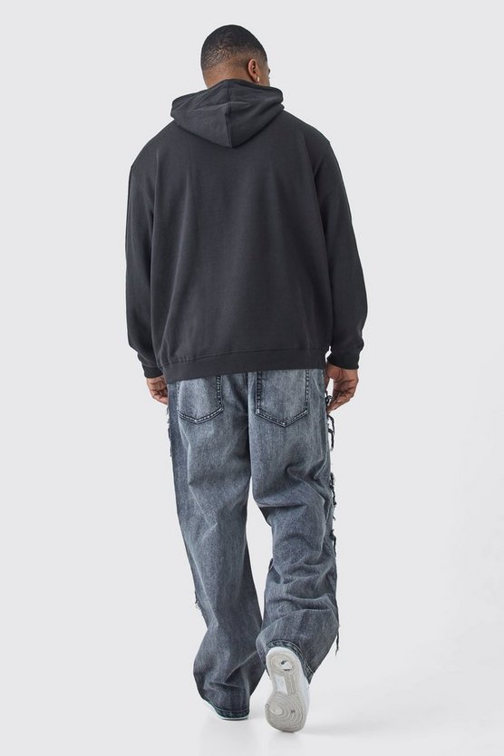 Plus Hoodie mit lizenziertem Aaliyah Print
